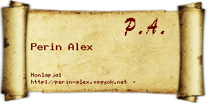 Perin Alex névjegykártya